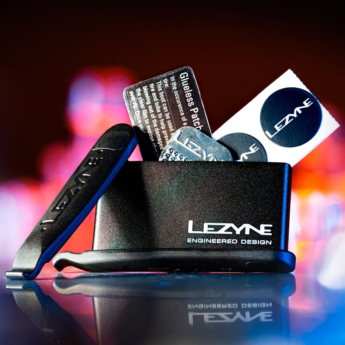 LEZYNE LEVER KIT reparatieset met blauwe aluminium behuizing