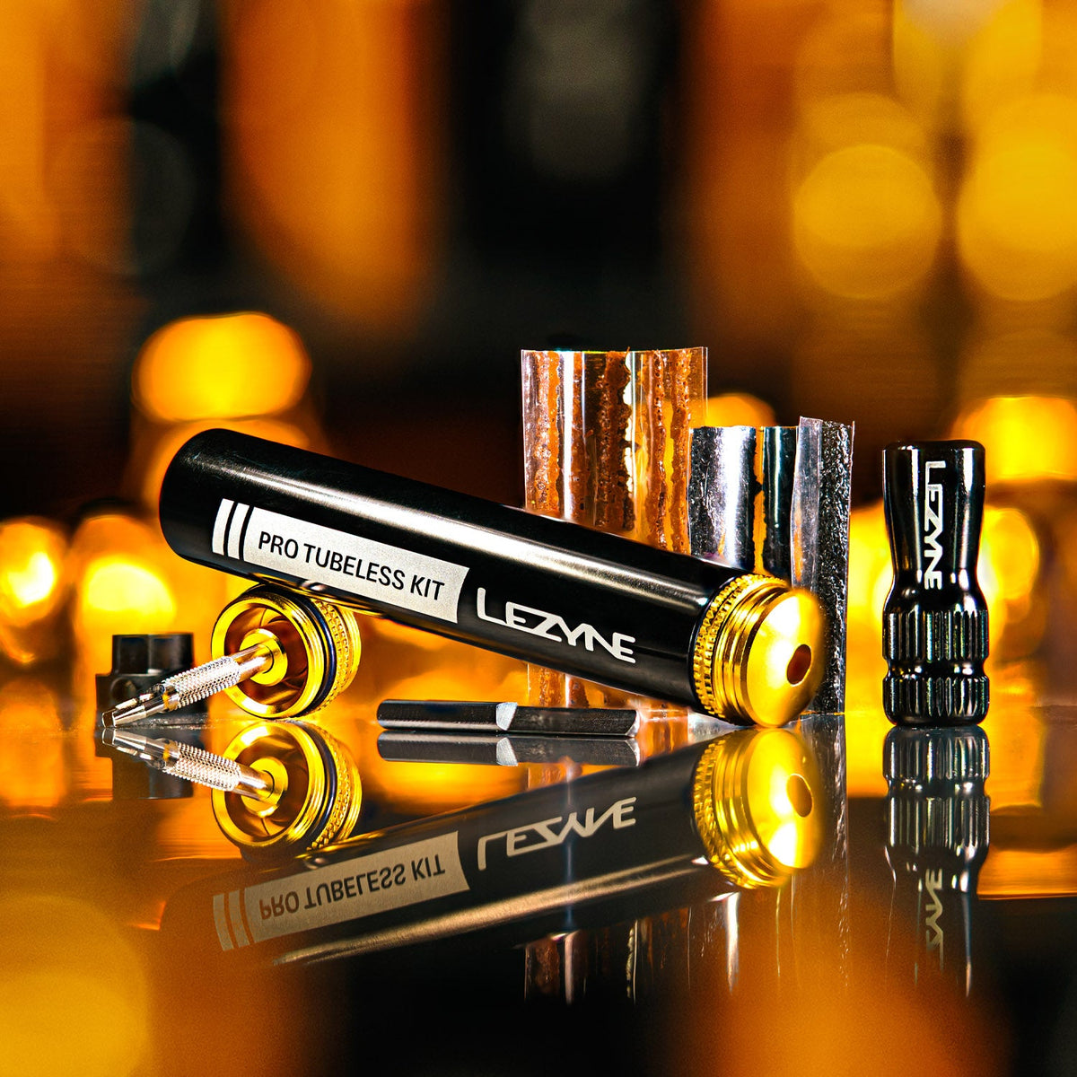 Kit de Réparation Tubeless LEZYNE PRO Loaded + Cartouche Co2 20g Noir