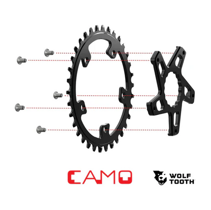 Plateau Mono WOLF TOOTH CAMO 12V Shimano Étoile WOLF TOOTH
