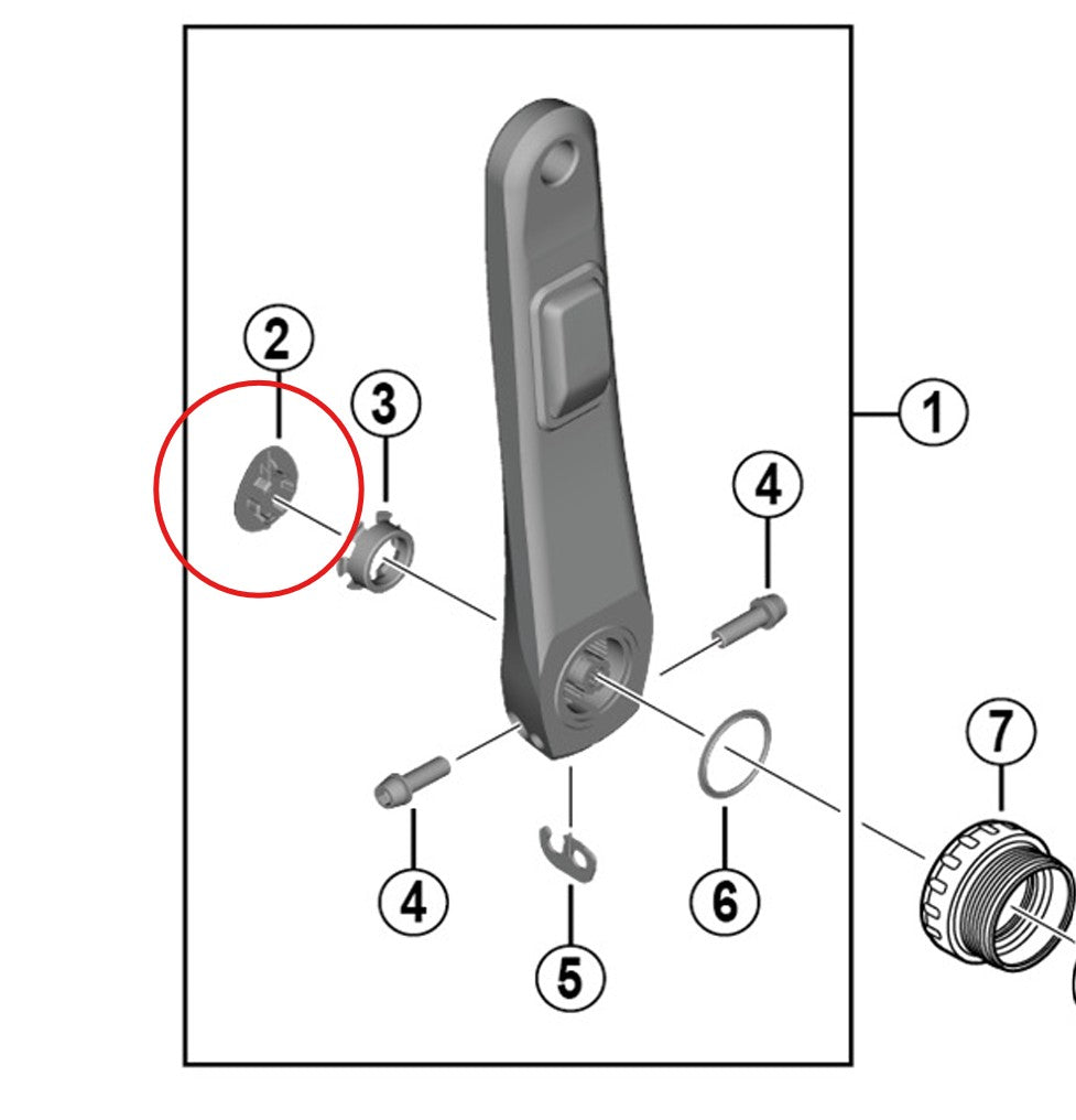 SHIMANO Crankafdekking voor FC-R8100-P crankstel