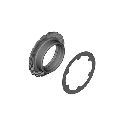 Moer en Ring voor Bevestiging Kettingblad Pedaalarm 12V SHIMANO XTR FC-M9100 Grijs