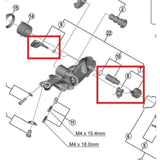 Kit Stabilisateur Chape SHIMANO RD-M9100/8100/7100/6100/RX822