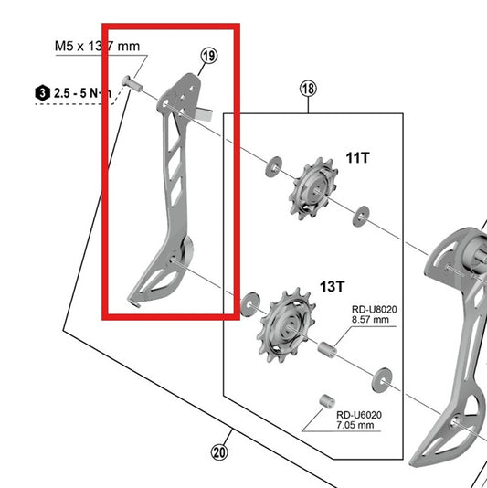 SGS SHIMANO U8020 interne gaffel