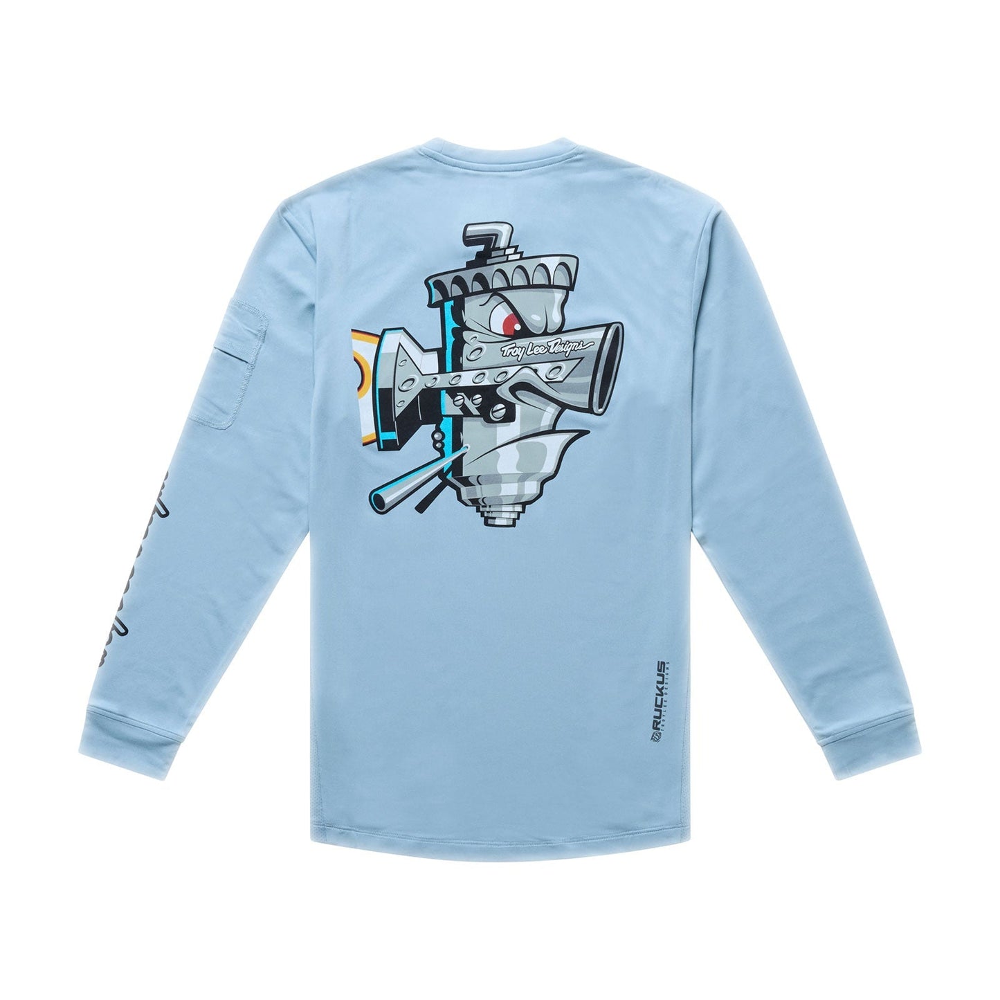 TROY LEE DESIGNS RUCKUS RIDE CARBS Junior Lange Mouw Jersey Blauw