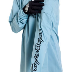 TROY LEE DESIGNS RUCKUS RIDE CARBS Junior Lange Mouw Jersey Blauw