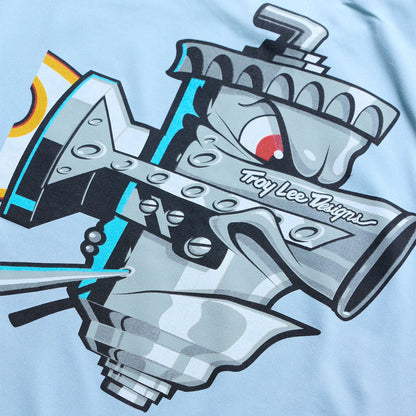 Maillot TROY LEE DESIGNS RUCKUS RIDE CARBS Junior Manches Longues Bleu