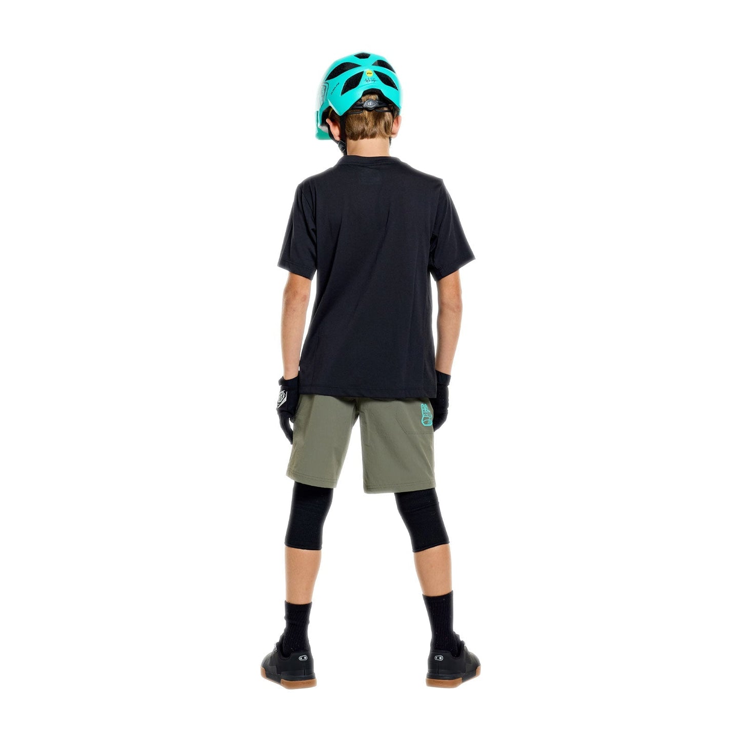 TROY LEE DESIGNS SKYLINE RIDE SIGNATURE Junior Trui met korte mouwen Zwart/Turkoois