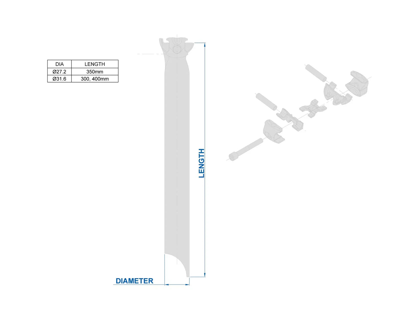 Zadelboom RITCHEY WCS ONE-BOLT Recht