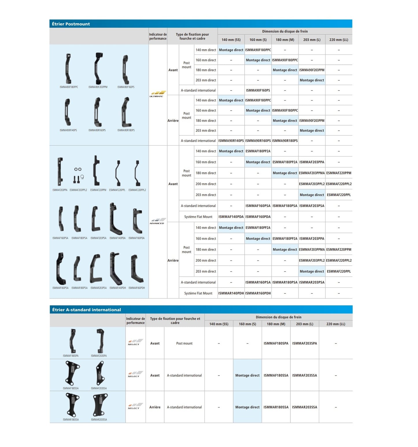 SHIMANO SM-MA-F203P/PMA Voor-/achterklauwadapter PM/PM (+23 mm)