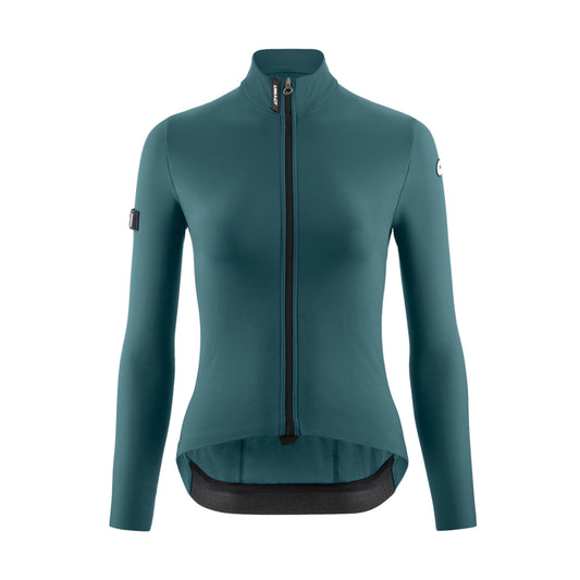 ASSOS UMA GT SPRING FALL C2 fietsshirt met lange mouwen voor dames, basisgroen