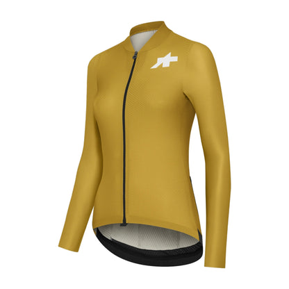 ASSOS UMA GT S11 EVO fietsshirt met lange mouwen voor dames, goudgeel