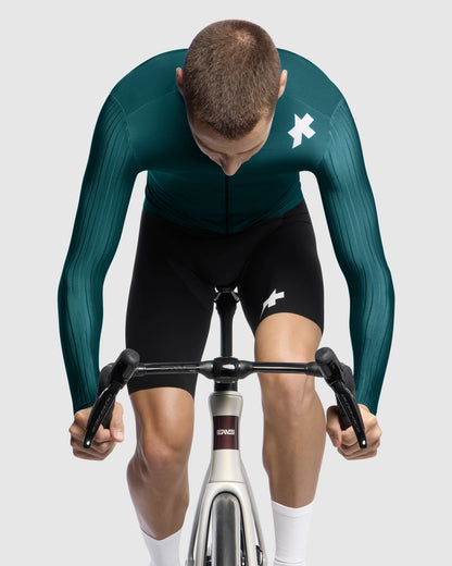 Wielershirt ASSOS EQUIPE RS S11 Lange Mouwen Petrol