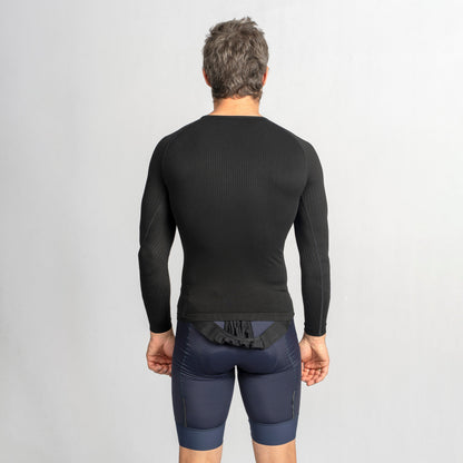 GRIPGRAB PACR naadloos ondershirt met lange mouwen voor lente en herfst zwart