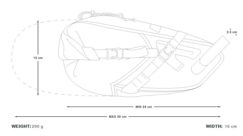Sacoche de Selle APIDURA BACKCOUNTRY SADDLE PACK 6 L Noir/Gris