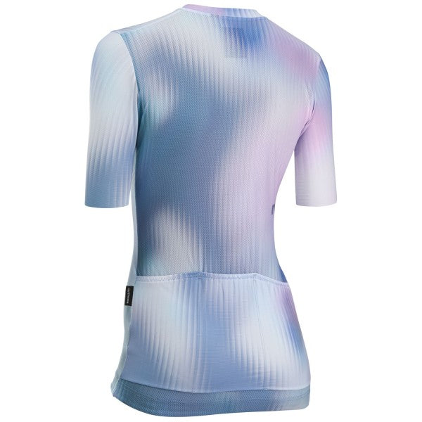 NORTHWAVE BLADE Dames Trui Korte Mouw Roze/Blauw