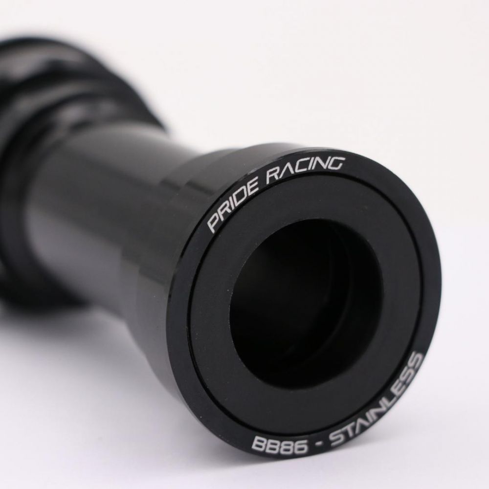 Boitier De Pédalier PRIDE BB86 Inox - 24mm Noir