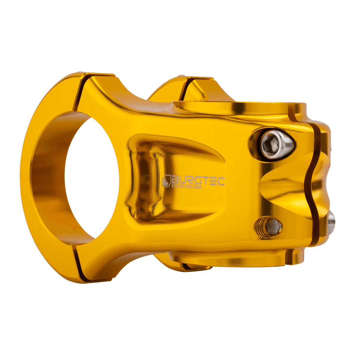 Potence BURGTEC ENDURO MK3 Or — vue arrière en trois quarts