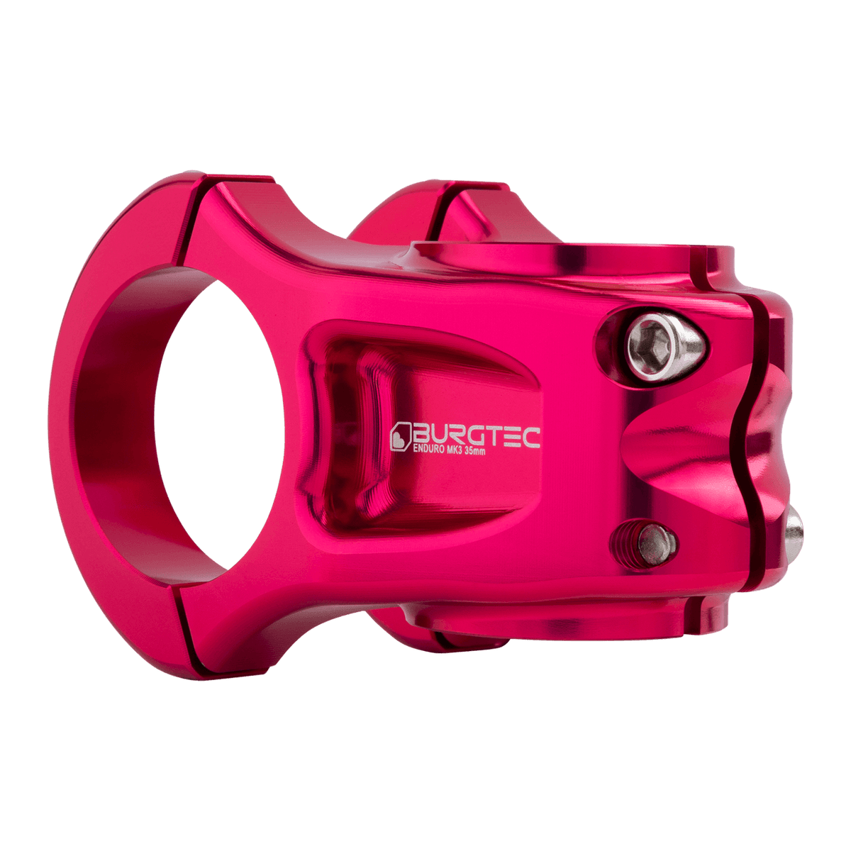Potence BURGTEC ENDURO MK3 Rose — vue arrière en trois quarts