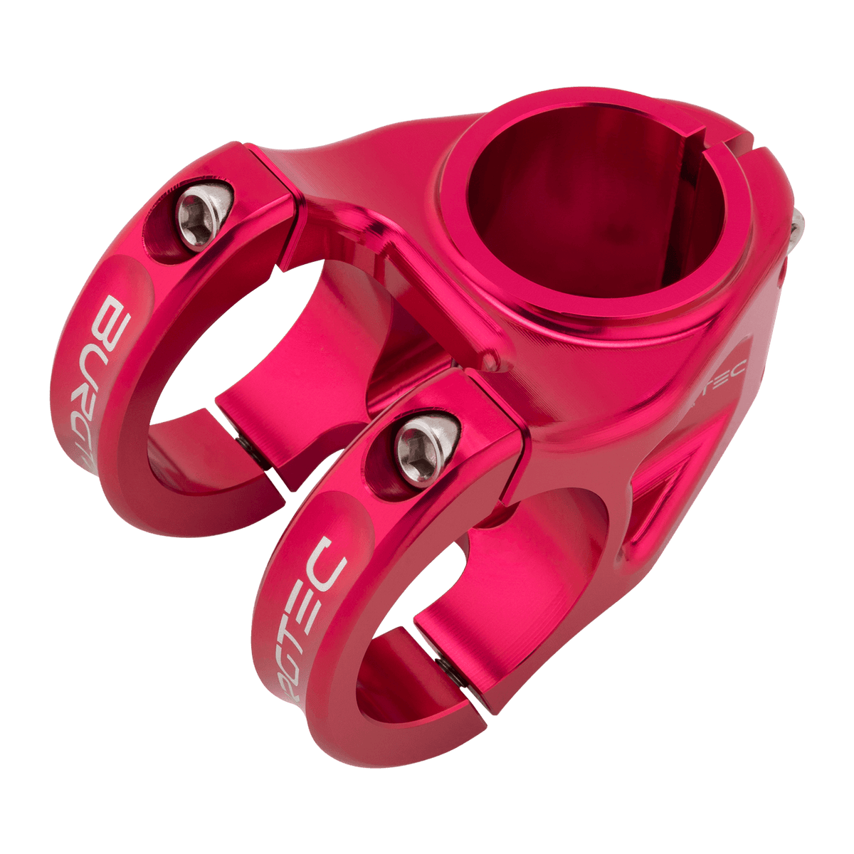 Potence BURGTEC ENDURO MK3 Rose — vue de dessus en trois quarts