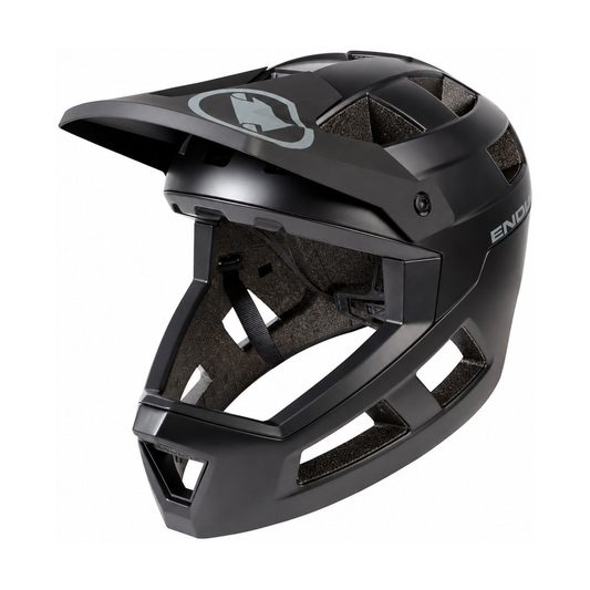 ENDURA SINGLETRACK INTEGRAL MIPS MTB-helm zwart — witte achtergrond