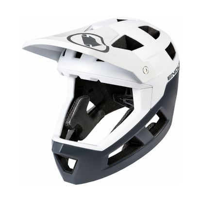 ENDURA SINGLETRACK INTEGRAL MIPS MTB-helm wit/grijs — witte achtergrond