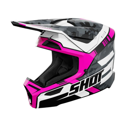 BMX-helm SHOT FURIOUS Flash glanzend roze