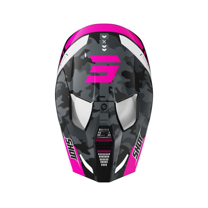 BMX-helm SHOT FURIOUS Flash glanzend roze