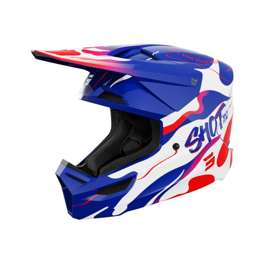 BMX-helm SHOT FURIOUS Junior Beast glanzend blauw rood