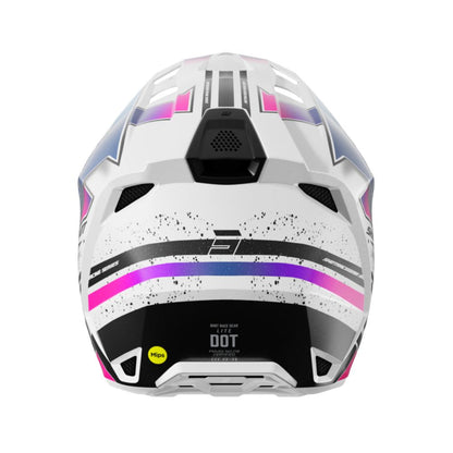 BMX-helm SHOT LITE Racing Wit Roze Parelmoer