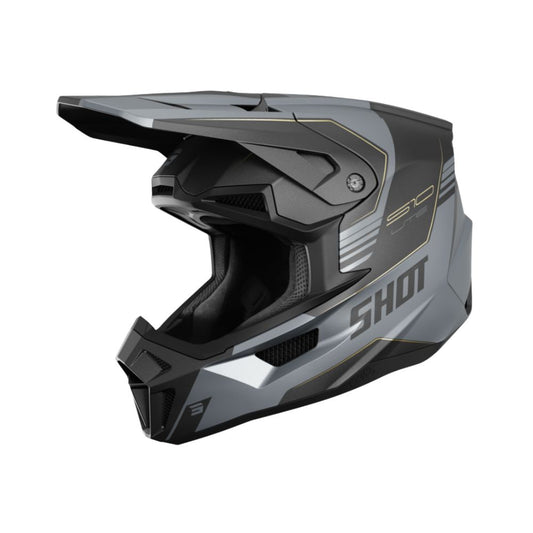 BMX-helm SHOT LITE S10 Zwart Grijs Mat
