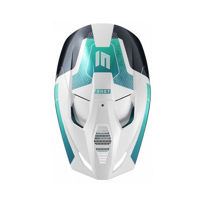 BMX-helm SHOT RACE Phaser Blauw Turkoois Parelmoer