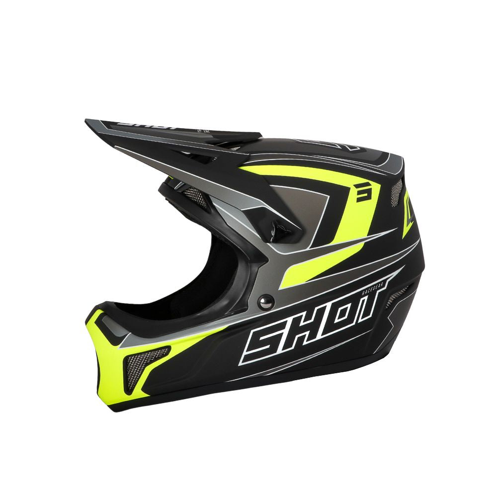 Casque BMX SHOT ROGUE Level Black Neon Yellow Matt