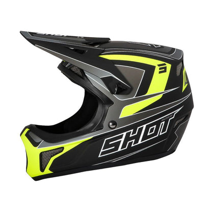 BMX-helm SHOT ROGUE Level Black Neon Yellow Matt