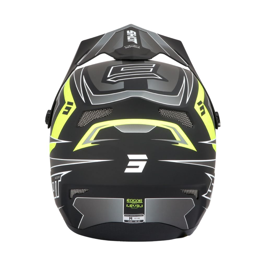 Casque BMX SHOT ROGUE Level Black Neon Yellow Matt