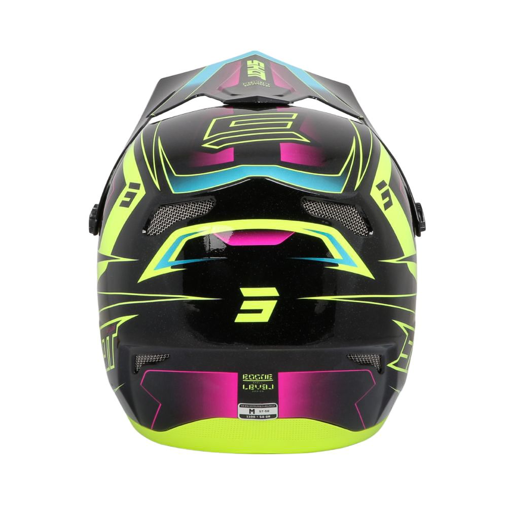 Casque BMX SHOT ROGUE Level Neon Yellow/Pink Pearly