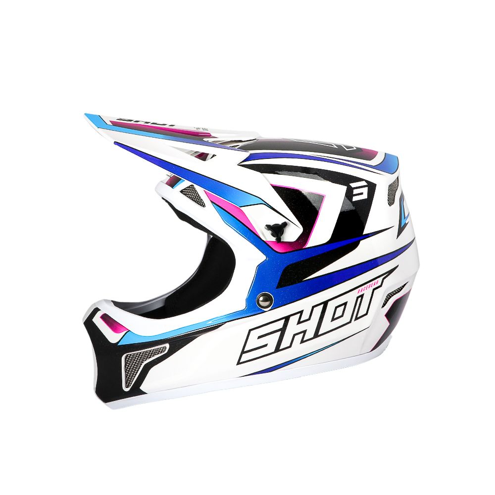 Casque BMX SHOT ROGUE Level White Blue Pearly