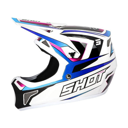 BMX-helm SHOT ROGUE Level White Blue Pearly