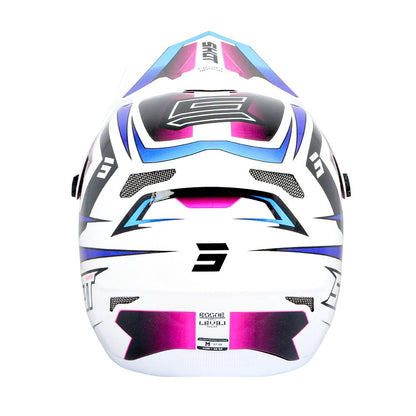 BMX-helm SHOT ROGUE Level White Blue Pearly