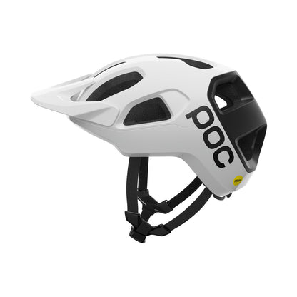 POC CULARIS MTB-helm matwit/zwart met logo — productaanzicht