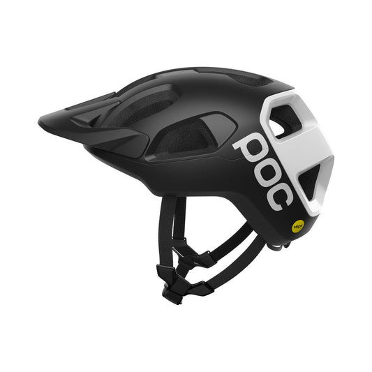 POC CULARIS MTB-helm matzwart/wit met logo — productaanzicht