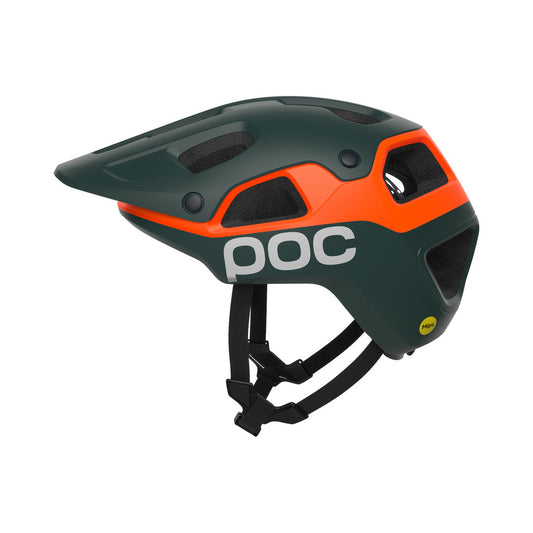 MTB-helm POC CULARIS PURE matgroen/matoranje — productaanzicht