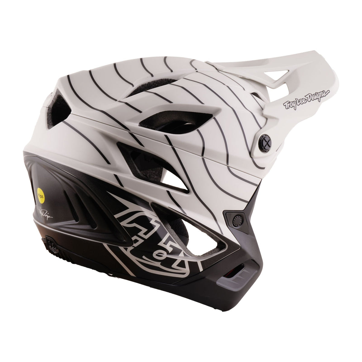 Casque VTT TROY LEE DESIGNS STAGE STUNT AIRWAVES PUMICE MIPS Blanc/Noir — vue complémentaire 3