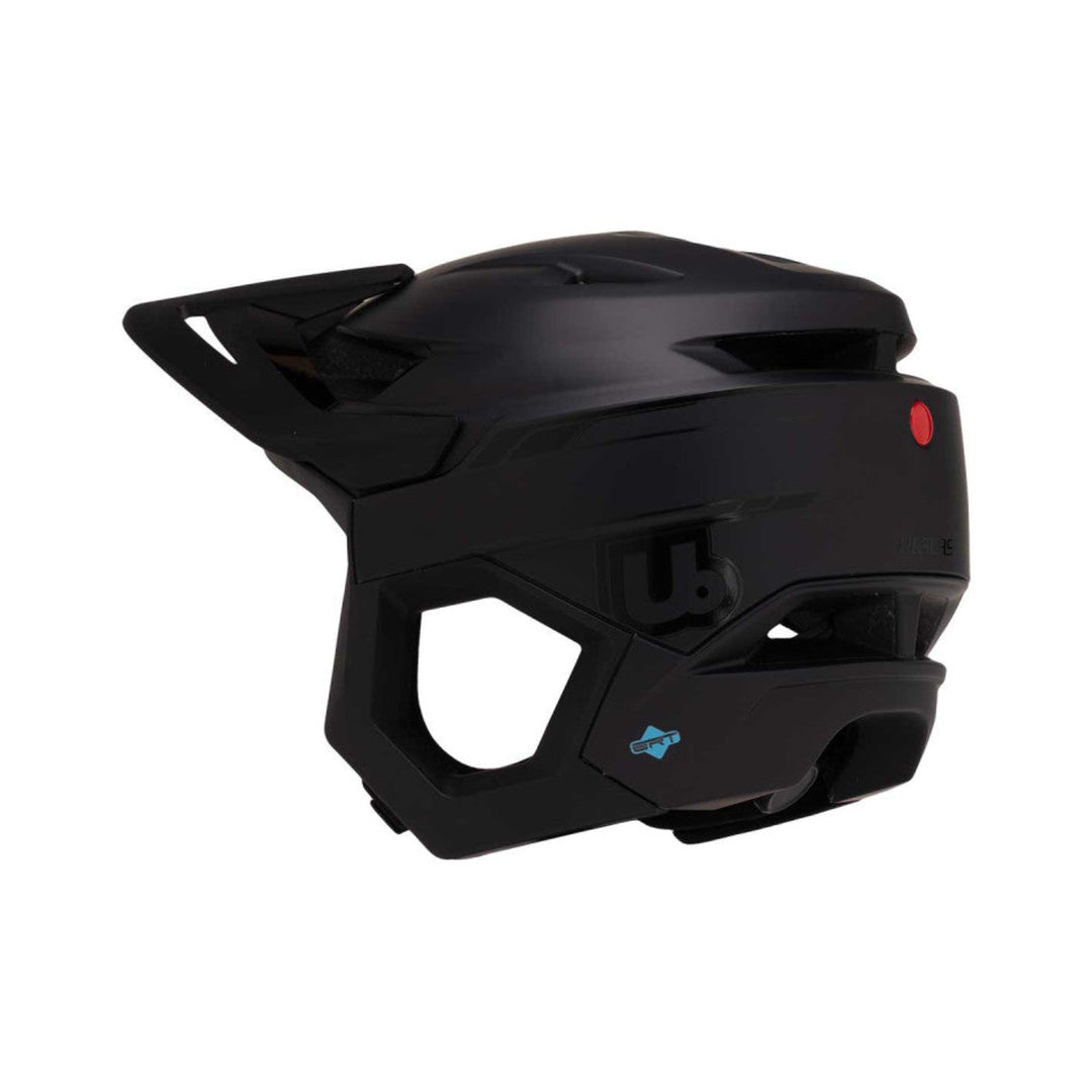 URGE RASCAS Donkere Maan mountainbikehelm zwart — naar links gericht aanzicht