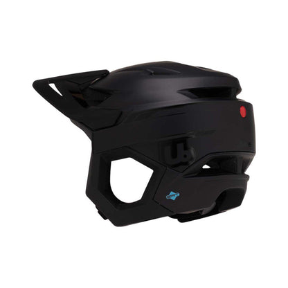 URGE RASCAS Donkere Maan mountainbikehelm zwart — naar links gericht aanzicht