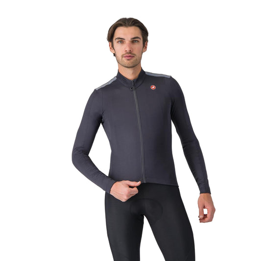 CASTELLI PURO 4 fietsshirt met lange mouwen donkergrijs