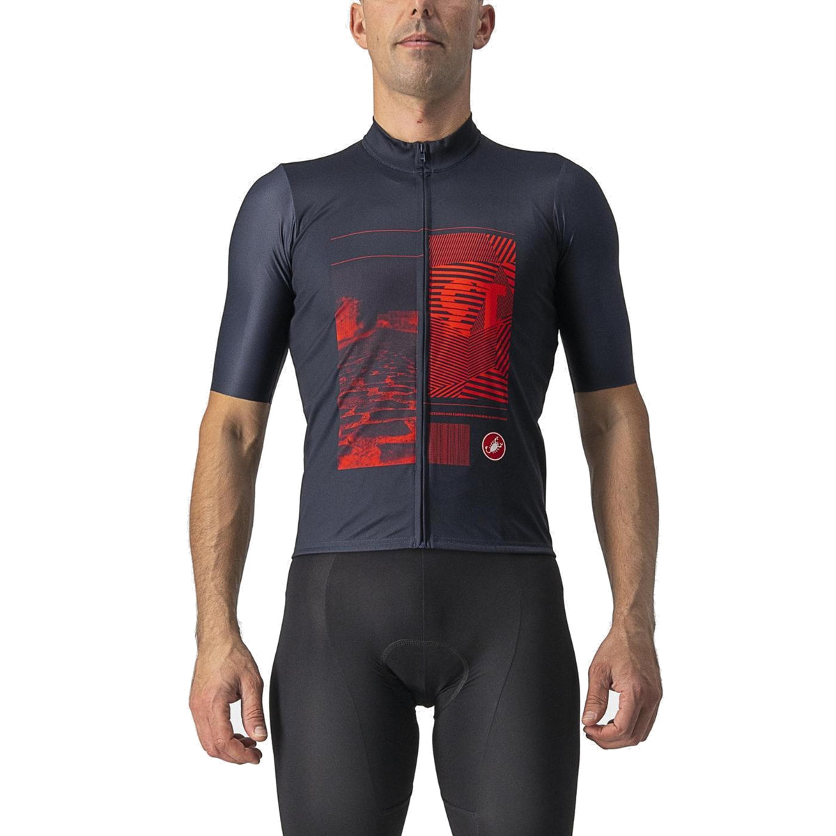 Maillot CASTELLI 13 SCREEN Manches Courtes Bleu/Rouge