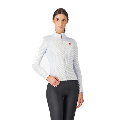 CASTELLI SFIDA 2 fietsshirt met lange mouwen voor dames, lichtgrijs