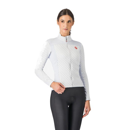 CASTELLI SFIDA 2 fietsshirt met lange mouwen voor dames, lichtgrijs