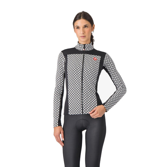 CASTELLI SFIDA 2 fietsshirt met lange mouwen voor dames, zwart/wit