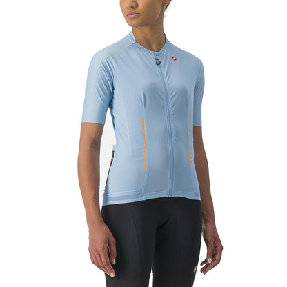 CASTELLI ENDURANCE W fietsshirt met korte mouwen voor dames, blauw
